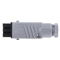 932140106-stak-3-n-grey Hirschmann, ST IP54 Black, Grey Cable Mount 3P + E Heavy Duty Power Connector Socket, Rated At 16A, 250 V, 400 V