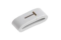 531-07880-hobs85-pvc-wh HellermannTyton HODS85 Slide On Cable Markers, Black on White, Pre-printed "T", 1.8 → 6.3mm Cable, 531-07880