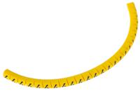 901-10348 HellermannTyton Helagrip Slide On Cable Markers, Black on Yellow, Pre-printed "4", 1 → 3mm Cable,