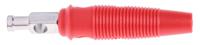 930727101 Hirschmann Test & Measurement Red Male Banana Plug, 4 mm Connector, Solder Termination, 30A, 30 V ac, 60V dc, Nickel