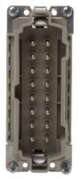 10400200 EPIC Heavy Duty Power Connector Insert, 16A, Male, H-BE Series, 16 Contacts