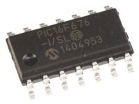 pic16f676-isl Microchip, 8 bit PIC, PIC16F676 Microcontroller, 48 MHz, 1.75kB FLASH, 14-Pin SOIC