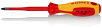98-25-02-sl Knipex Pozidriv Insulated Screwdriver, PZ2 Tip, 100 mm Blade, VDE/1000V, 212 mm Overall