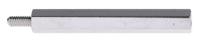 806-6742 RS PRO Standoff, M4 x M4 Thread, 50mm Body, Brass, Male/Female, 8mm Stud