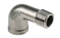 499-3316 RS PRO Stainless Steel Pipe Fitting, 90° Circular Elbow, Female R 3/8in x Male R 3/8in