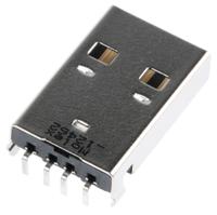 48037-0001 Molex Right Angle, Through Hole, Plug- Single Port Type A 2.0 USB Connector