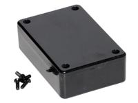 1591mbk Hammond 1591 Series Black Flame Retardant ABS Enclosure, IP54, Black Lid, 85 x 56 x 25mm