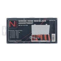 as-ks-127 NEMIQ Heat Shrink Tubing Kit, Black/Red 40, 80, 85mm Sleeve Dia. 2:1 Ratio, AS Series