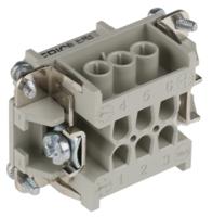 10191000 EPIC Heavy Duty Power Connector Module, 16A, Female, H-BE Series, 6 Contacts