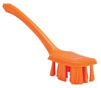 41967 Vikan Hard Bristle Orange Scrubbing Brush, 37mm bristle length, PET bristle material