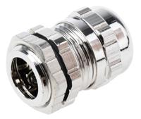 835-4087 RS PRO Metallic Nickel Plated Brass Cable Gland, PG9 Thread, 4mm min., 8mm max., IP68