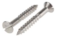 483-2889 RS PRO Slot Countersunk Stainless Steel Wood Screw, A2 304, No. 8 Thread, 30mm Length