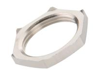 52103350 Lapp Silver Flame Retardant, Halogen Free Nickel Plated Brass Cable Gland Locknut, M40 Thread