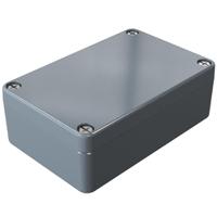01061003 Rose Aluminium Standard Series Grey Die Cast Aluminium Enclosure, IP66, IK09, Grey Lid, 98 x 64 x 34mm