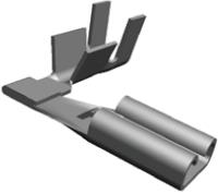 62336-1 TE Connectivity FASTON .110 Uninsulated Female Spade Connector, Flag Terminal, 2.79 x 0.81mm Tab Size, 0.3mm² to 0.8mm²