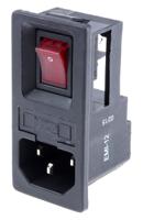 811-7216 RS PRO C14 Snap-In IEC Connector Male, 6A, 250 V, Fuse Size 5 x 20mm