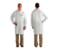4400wm 3M White Unisex Visitor Coat, M