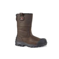 rf70-05 Rockfall Texas - RF70 Brown Fibreglass Toe Capped Unisex Safety Boot, UK 5, EU 38