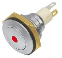 57m-211r ITW Switches 57M Series Illuminated Miniature Push Button Switch, Latching, Panel Mount, 16.1mm Cutout, SPST, Red LED,