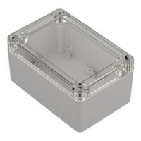 206-9092 RS PRO Light Grey ABS, Polycarbonate Enclosure, IP65, Transparent Lid, 121.4 x 81.6 x 60.2mm