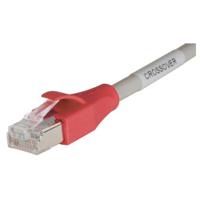 trd855xcr-15 L-ComTRD, 15ft Cat5e, Grey RJ45 to Male RJ45 Male, Aluminium/Polyester Foil Shielded, Terminated PVC Sheath