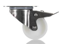 8477uoo080p62 Tente Braked Swivel Castor Wheel, 200kg Capacity, 80mm Wheel