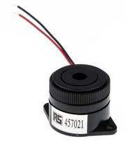457-021 RS PRO 95dB Panel Mount Continuous Internal Piezo Buzzer, 29.5 (Dia.) x 24.5mm, 1.5V dc Min, 16V dc Max