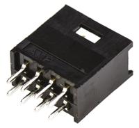 280384-2 TE Connectivity AMPMODU MOD II Series Straight Through Hole PCB Header, 8 Contact(s), 2.54 mm Pitch, 2 Row, Shrouded