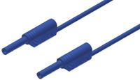 975698702 Hirschmann Test & Measurement 2 mm Connector Test Lead, 10A, 1000V ac/dc, Blue, 2m Lead Length
