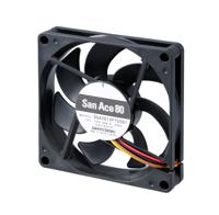 9ga0812p7g001 Sanyo Denki 9GA Series Axial Fan, 12 V dc, DC Operation, 86.5m³/h, 3.48W, 290mA Max, 80 x 80 x 15mm