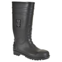 fw95bkr49 Portwest FW95 Black Steel Toe Capped Unisex Safety Wellingtons, EU 49
