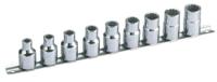 s-j9r SAM 9-Piece Metric 1/2 in Standard Socket Set, 12 point