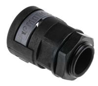 bvnv-m253 PMA Straight, Conduit Fitting, 23mm Nominal Size, M25, PA 6, Black IP68 rating