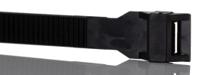 112-00203-lph175-pa66-bk HellermannTyton Cable Tie, 175mm x 9 mm, Black Polyamide 6.6 (PA66), Pk-100