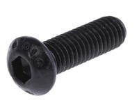 281-316 RS PRO Black, Self-Colour Steel Hex Socket Button Screw, ISO 7380, M6 x 20mm