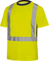 novajaxx Delta Plus Fluorescent Yellow Unisex Hi Vis T-Shirt, 44
