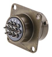 85102e1210p50 Souriau Sunbank by Eaton, 851, Copper Alloy 10 Way Panel Mount MIL Spec Circular Connector Receptacle, Pin