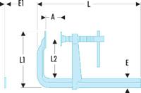 272a300 Facom 300mm x 80mm G Clamp