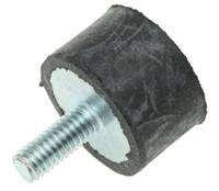 1610ve10-45 FIBET Cylindrical M4 Anti Vibration Mount, Male Buffer Foot with 16.4kg Compression Load