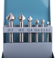 d-42204 Makita Countersink Drill Bit Set, 6.3 mm, 8.3 mm, 10.4 mm, 12.4 mm, 16.5 mm, 20.5 mm Head, 90°, 6 Piece(s)