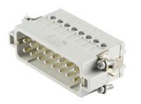c14610a0161024 Amphenol Industrial Heavy Duty Power Connector Insert, 16A, Male, C146 Series, 16 Contacts