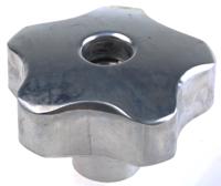 478-400 RS PRO Silver Multiple Lobes Clamping Knob, M10, Threaded Through Hole