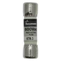 ktk-3 Eaton 3A F Melamine Cartridge Fuse, 10 x 38mm