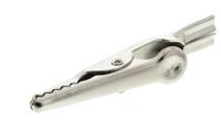 205-409 RS PRO Crocodile Clip Alligator Clip Connection, Nickel-Plated Steel Contact, 10A, Silver