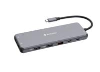 32153 Verbatim 8 Port USB 3.2 USB A, USB C  Hub, USB Bus Powered, 160.2 x 55.4 x 15mm