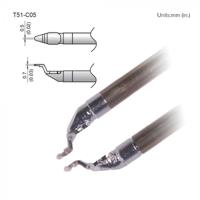 t51-c05 Hakko FX-9705 0.5 mm, 0.7 mm Bevel Soldering Iron Tip for use with FX-9705