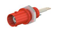 679764-22 Staubli SLK-4N-F25 Series Female, Receptacle Panel Mount BNC Connector, Solder Termination, Straight Body
