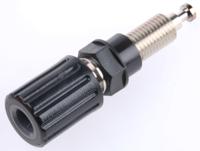 pol-6718-sw Schutzinger 36A, Black Binding Post With Brass Contacts and Nickel Plated