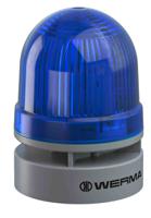 46051075 Werma EvoSIGNAL Mini Series Blue Sounder Beacon, 24 V dc, IP66, Base Mount, 95dB at 1 Metre