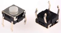 b3w-1000 Omron Plunger Tactile Switch, SPST 50 mA @ 24 V dc 0.9mm Through Hole